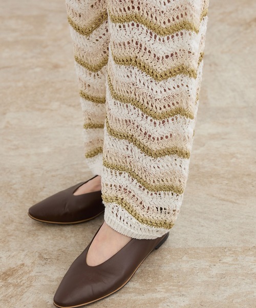 Coohem パンツ 「COOHEM（コーヘン）」ZIGZAG SUKASHI KNIT