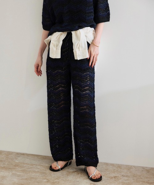 Coohem コーヘン 未使用 PANTS ボトムス Coohem パンツ 「COOHEM（コーヘン）」ZIGZAG SUKASHI KNIT