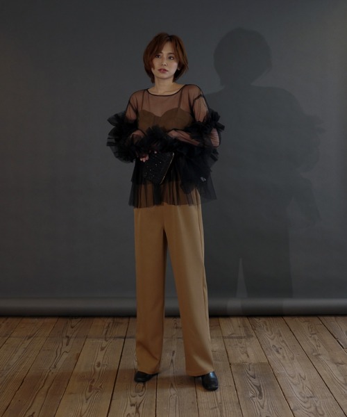 My shawty（マイシャウティー） ドレス frill tule top : ZOZOTOWN