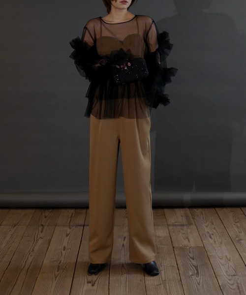 My shawty（マイシャウティー） ドレス frill tule top : ZOZOTOWN