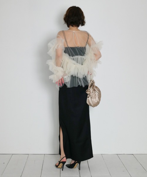 My shawty（マイシャウティー） ドレス frill tule top : ZOZOTOWN