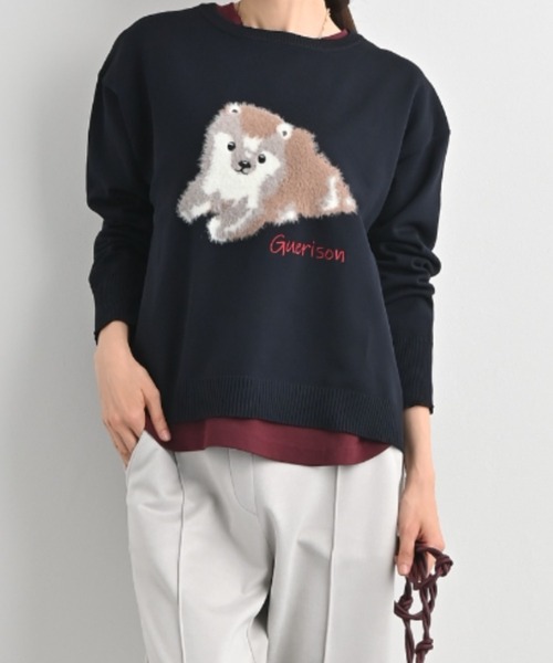 tシャツ アニマルシリーズジャガードプルオーバー レディース