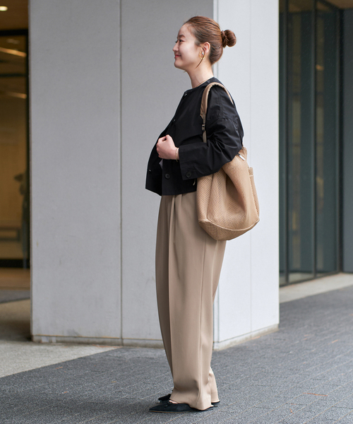 IENA スラックス パンツ 「追加4」サスペンダーツイルパンツ
