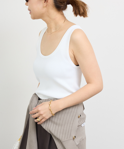 ドゥーズィエムクラス Eloise タンクトップ　黒　美品 Eloise タンクトップ（タンクトップ）｜Deuxieme Classe