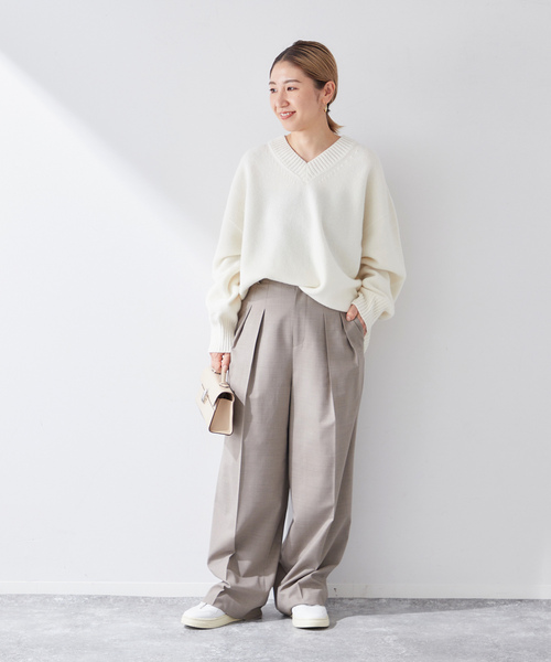 plage（プラージュ） Vネックニット FREE ブラウン レディース