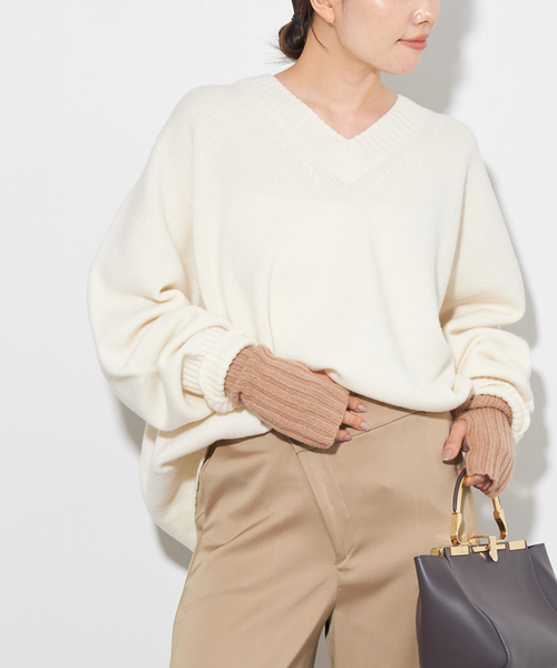 plage（プラージュ） Vネックニット FREE ブラウン レディース