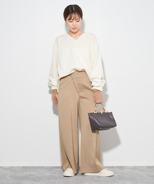 plage（プラージュ） Vネックニット FREE ブラウン レディース