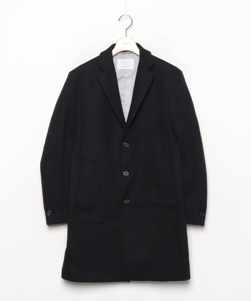 EDIFICE（エディフィス） チェスターコート MEDIUM ブラック メンズ