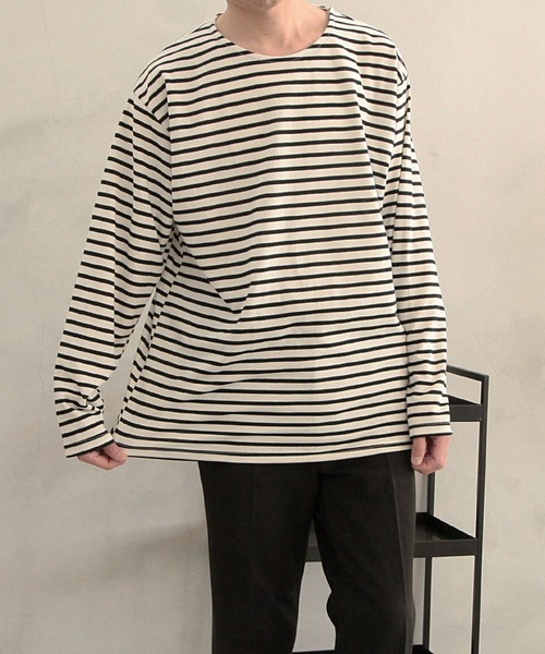 tシャツ ソフトタッチ長袖ボーダートップス/L00023 メンズ : ZOZOTOWN