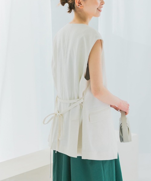 ベスト ジレ 接触冷感リネン混ジレ レディース ベスト ジレ 接触冷感リネン混ジレ レディース : ZOZOTOWN Yahoo