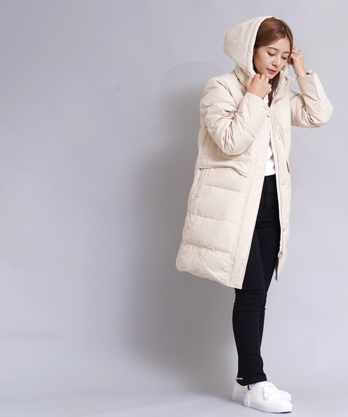 「GIORDANO」 ダウンコート X-LARGE ブラック レディース_画像3