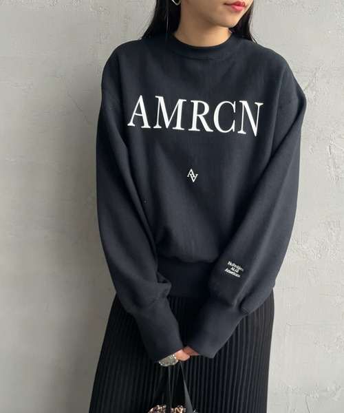 AMERICANA 「AMERICANA」 スウェットカットソー F ブラック