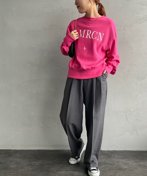 「AMERICANA」 スウェットカットソー ONE SIZE ブラック レディース AMERICANA 「AMERICANA」 スウェットカットソー ONE SIZE