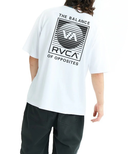RVCA■ルーカ ボックスロゴ 半袖 コットン Tシャツ 白黒 RVCA tシャツ メンズ BLINDER BOX SS Tシャツ 「2025年夏モデル