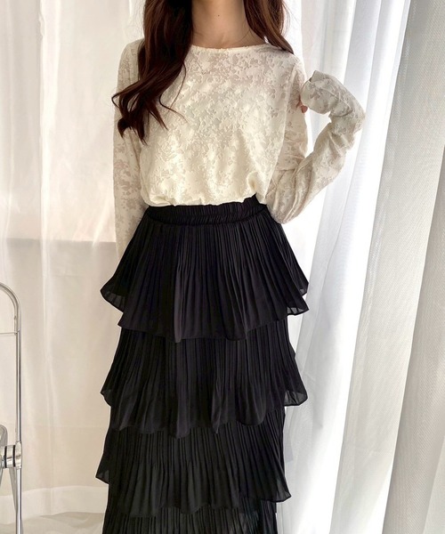 サムホールシアージャガード花柄トップス レディース : ZOZOTOWN Yahoo