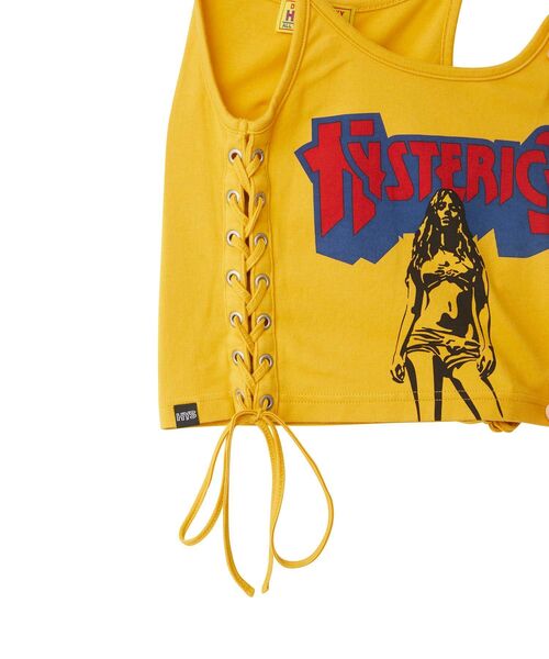 HYSTERICGLAMOUR 編み上げショート丈キャミソール HYSTERIC GLAMOUR キャミソール BAD AS MAMA 編み上げショート丈