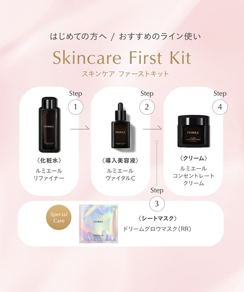 FEMMUE 3点セット 洗顔料 ミスト美容液 化粧水 FEMMUE スキンケアセット ファミュ 「ZOZO限定」スキンケア ファースト