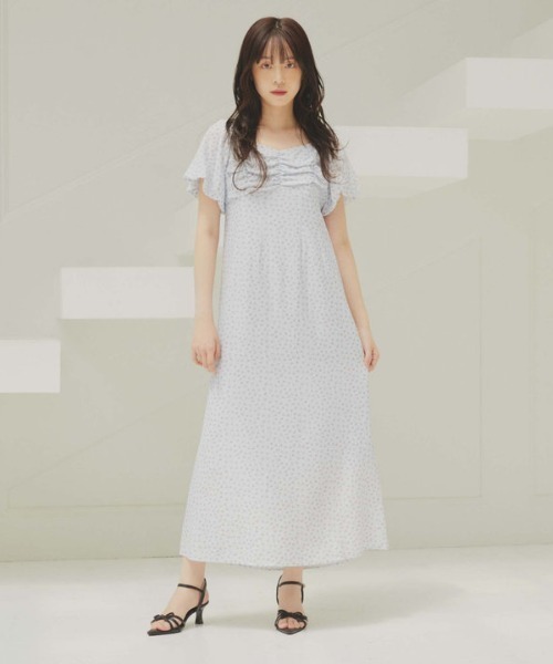 ワンピース akiho archives ワンピース 小花柄2wayオフショルワンピース