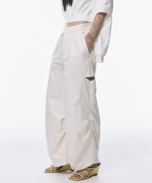 JOSE MOON パンツ SIDE TUCK TAFFETA PANTS/サイドタックタフタ