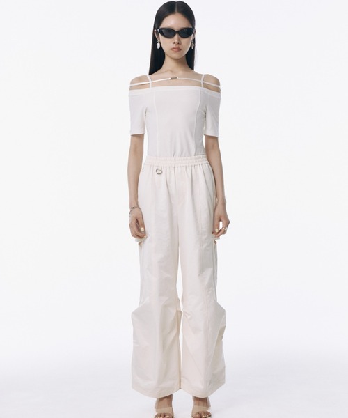JOSE MOON パンツ SIDE TUCK TAFFETA PANTS/サイドタックタフタ