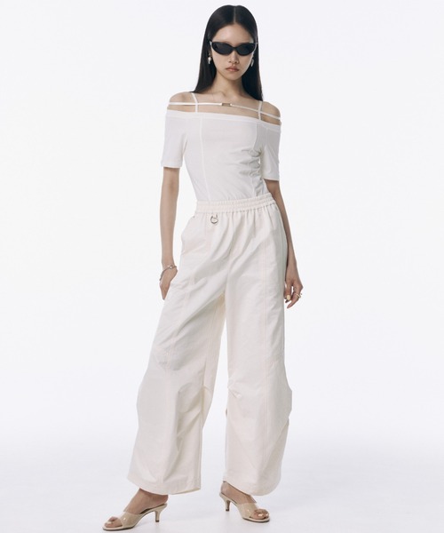 JOSE MOON サイドタックタフェッタパンツ JOSE MOON パンツ SIDE TUCK TAFFETA PANTS/サイドタックタフタ