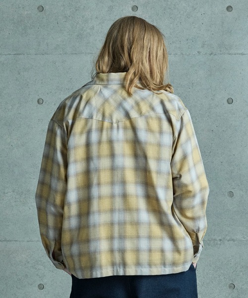 フューズ（FUSE）/オンブレーチェックヴィンテージ調シャツ FUSE（フューズ） シャツ オンブレーチェックヴィンテージ調シャツ