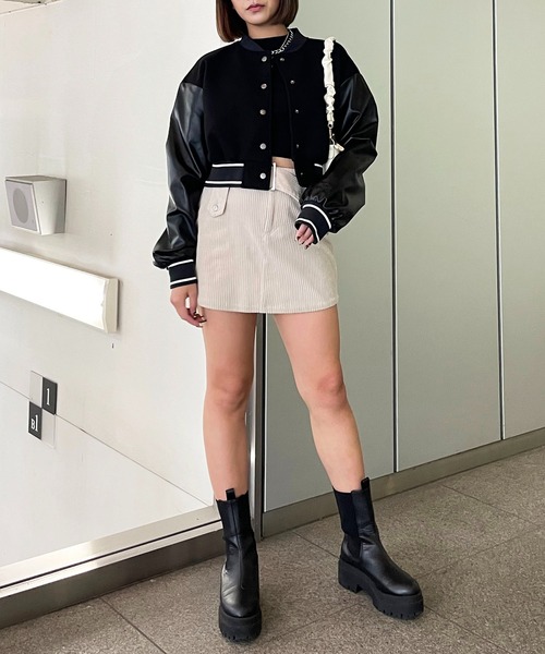 「SPIRALGIRL」 スタジャン FREE ブラック レディース_画像4