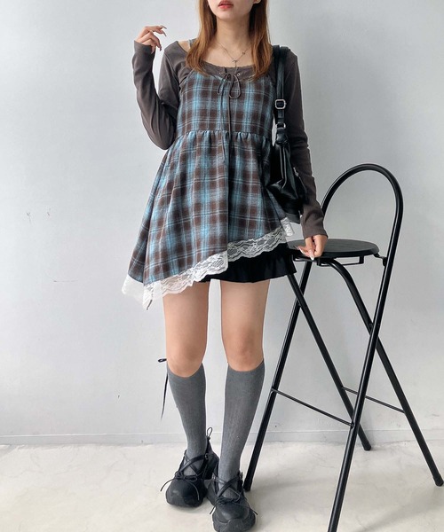 AS KNOW AS（アズノゥアズ） チュニック ○アソート柄 ティアード