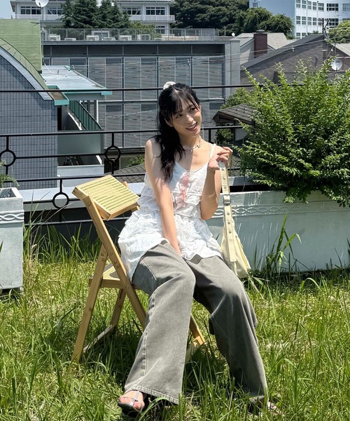 AS KNOW チュニック ○アソート柄 ティアードキャミチュニック