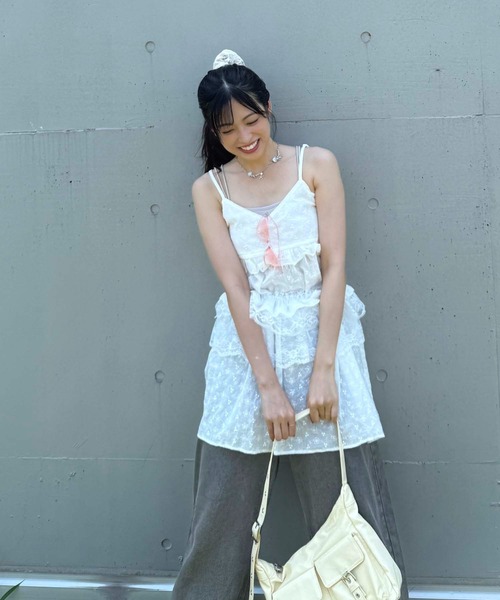 550t*美品 アズノウアズ オオラカ ティアード 刺繍 シャツチュニック 550t*美品 アズノウアズ オオラカ ティアード 刺繍 シャツチュニック