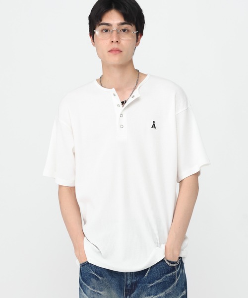 その他 A&T ALAND tシャツ 「UNISEX」ALAND／Aヘンリーネック半袖T レディース