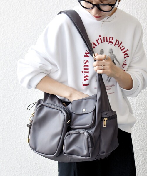 SHIPS any ショルダーバッグ バッグ any: 9ポケット 2WAY ショルダー