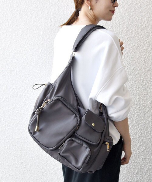 SHIPS any ショルダーバッグ バッグ any: 9ポケット 2WAY ショルダー
