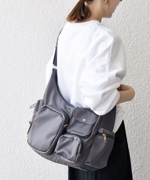 ショルダーバッグ バッグ SHIPS any: 9ポケット 2WAY ショルダー バッグ レディースの画像