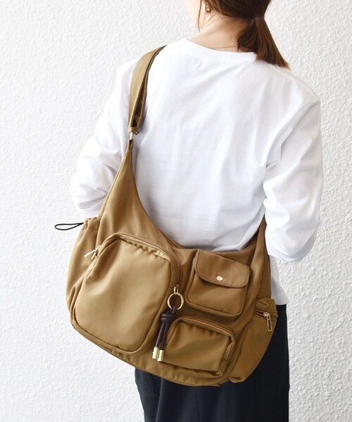 ショルダーバッグ バッグ SHIPS any: 9ポケット 2WAY ショルダー バッグ レディースの画像