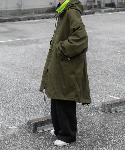 「Perushu」 モッズコート MEDIUM カーキ メンズ_画像4