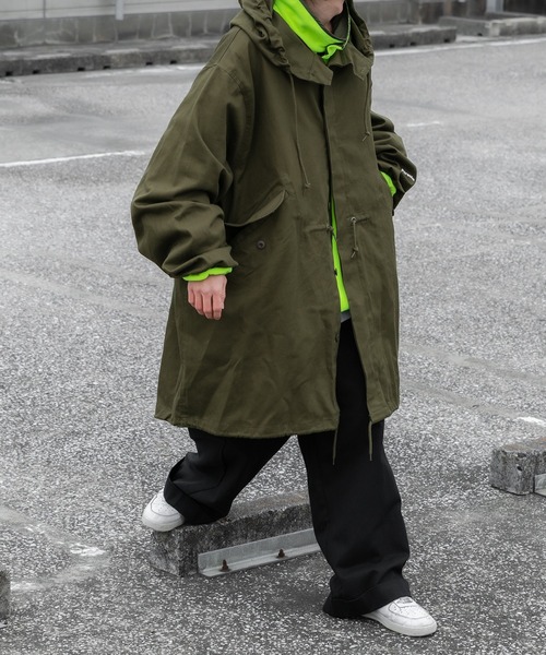 「Perushu」 モッズコート MEDIUM カーキ メンズ_画像5