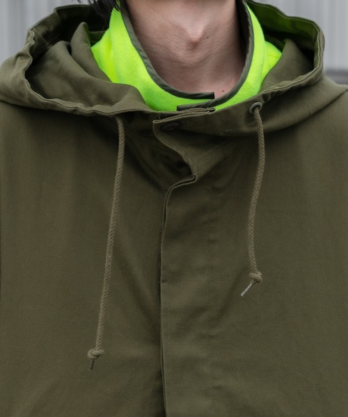 「Perushu」 モッズコート MEDIUM カーキ メンズ_画像7