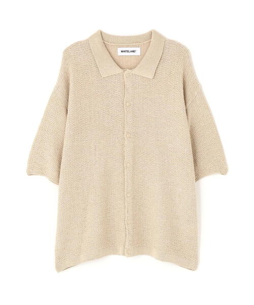 ブラウス シャツ WHITELAND/ホワイトランド/KNIT SS SHIRT レディース メンズ