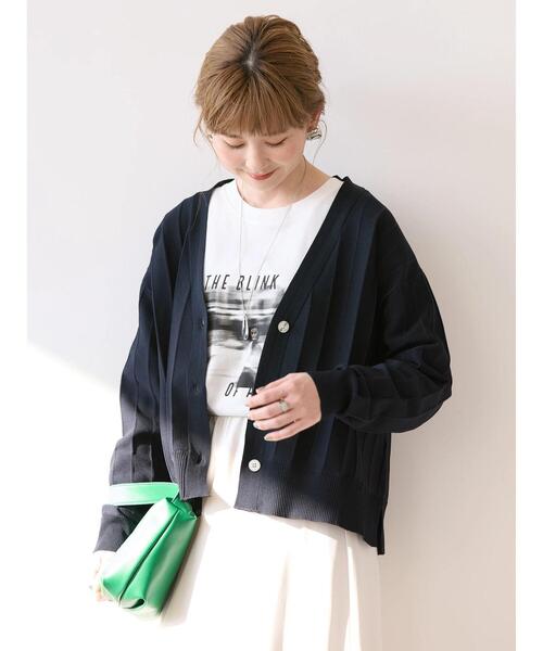 「AMERICAN HOLIC」 ニットカーディガン L グリーン レディース_画像4