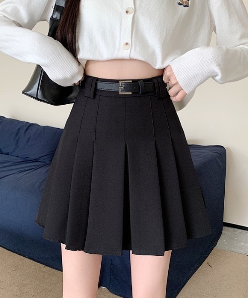 LADY LIKE（レディライク） スカート 「秋冬新作」ベルト付きプリーツ
