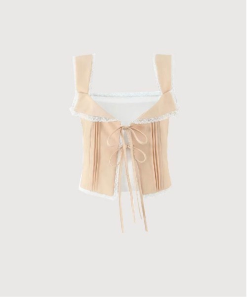 キャミソール French Lace Up Cami Top