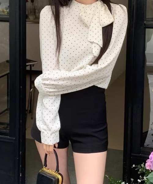リボンデザインハイネックブラウス trim_fce_item66e275aff2b25.jpg