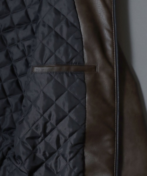 ANPAS（アンパス） ブルゾン アウター Faux Leather Hooded Jacket