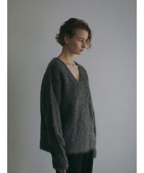 「HER.」 Vネックニット フリー ベージュ レディース_画像5