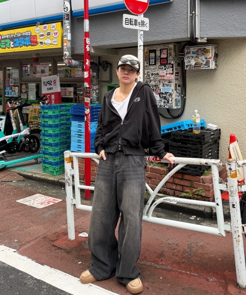 ADAMASTE パーカー Double Zip-Up Short Hoodie - ダブルジップ
