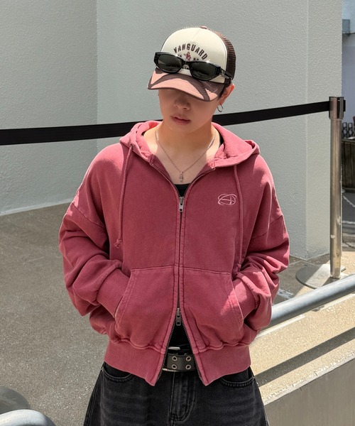 ADAMASTE パーカー Double Zip-Up Short Hoodie - ダブルジップ