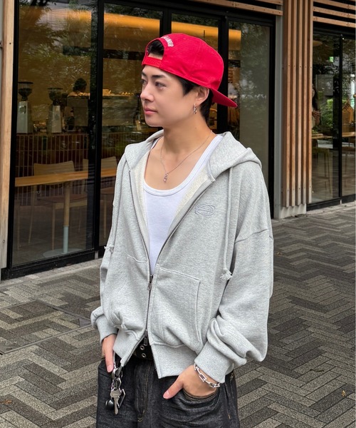 ADAMASTE パーカー Double Zip-Up Short Hoodie - ダブルジップ