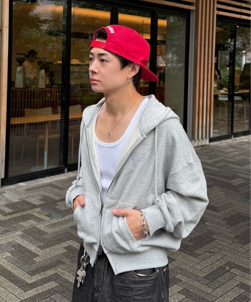 ADAMASTE パーカー Double Zip-Up Short Hoodie - ダブルジップ