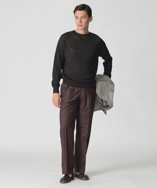 PAUL STUART COLLECTION LINE セーター 数量限定】「COLLECTION LINE」ガンジータイプ ボートネックシームレス